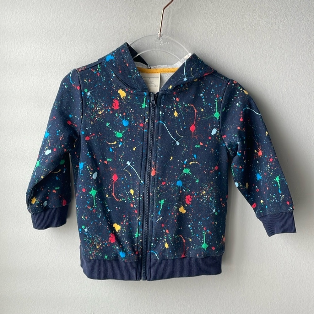 First Impressions Baby 12M Splatter Zip Jacket